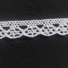 Кружево лен 1.4 см., (белый)